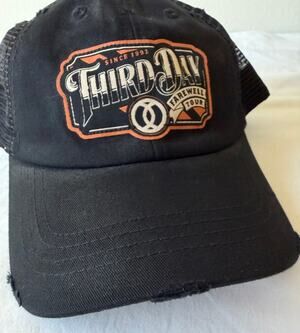 Official Third Day Band Farewell Tour Concert Trucker Hat - Black & Orange Patch